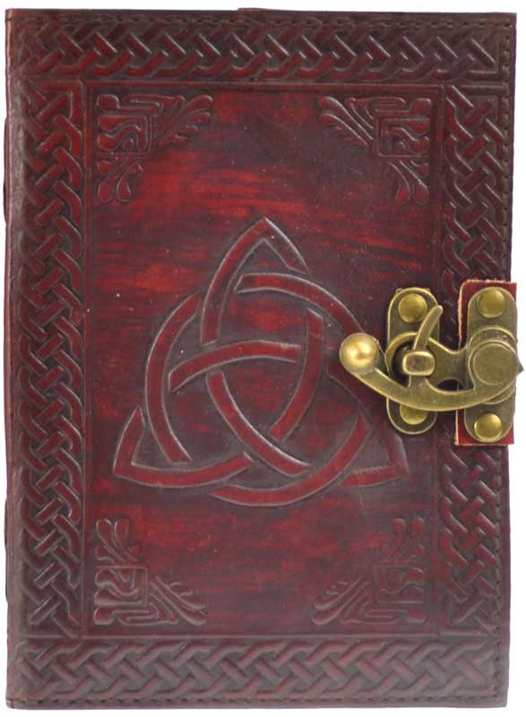 Triquetra leather journal w/ latch