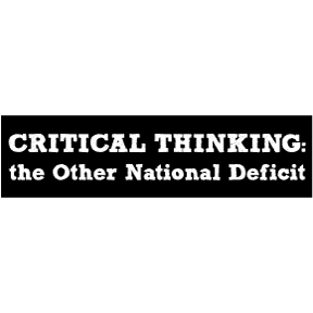 Critical Thinking - Bumper Sticker (F-7)