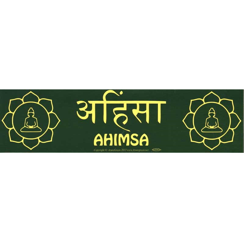 Ahimsa Lotus Bumper Sticker (N-1)