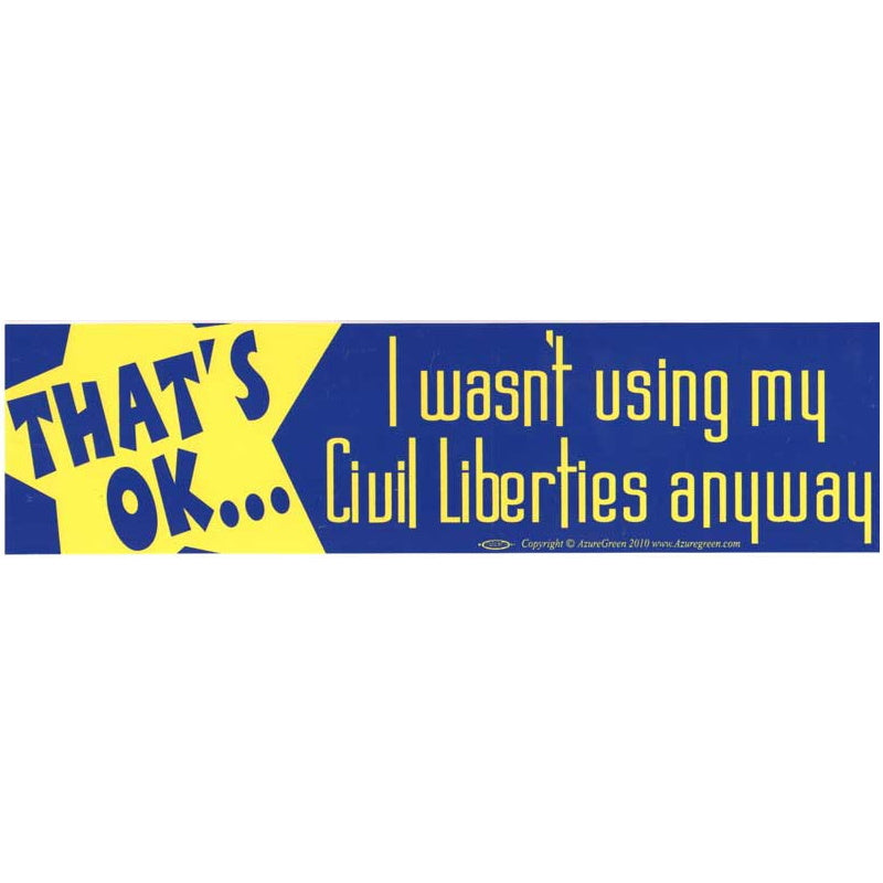 Civil Liberties Bumper Sticker (F-1)