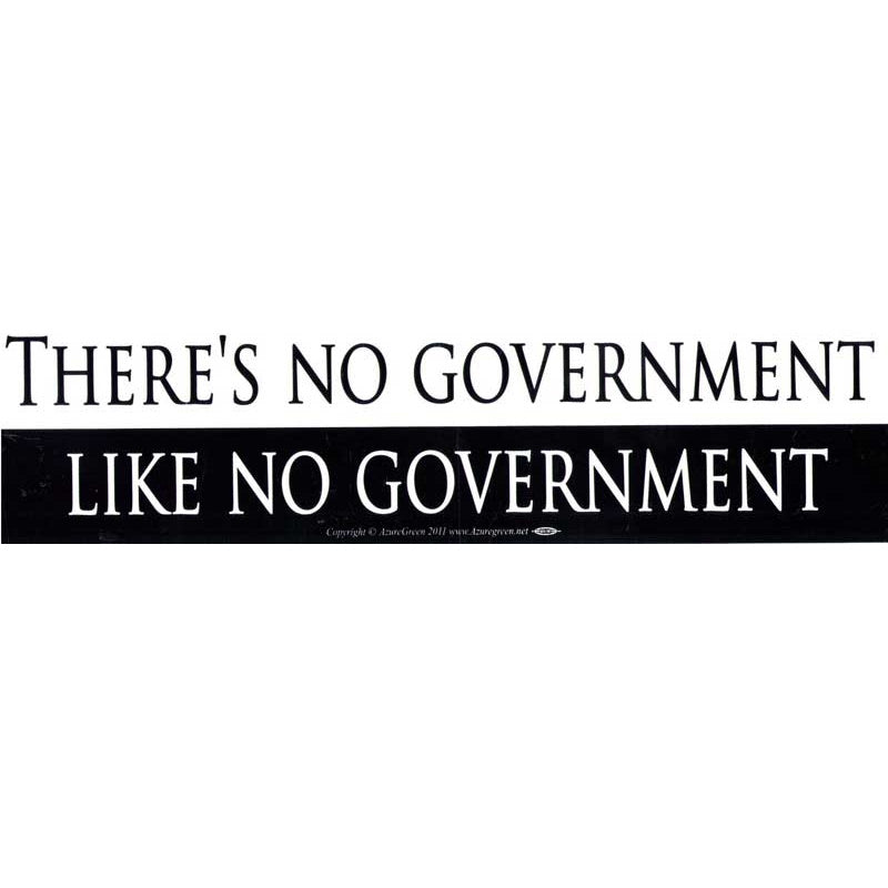 No Government Bumper Sticker (M-9)