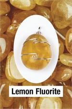 Clearance Fluorite- Lemon Wrapped Pendant