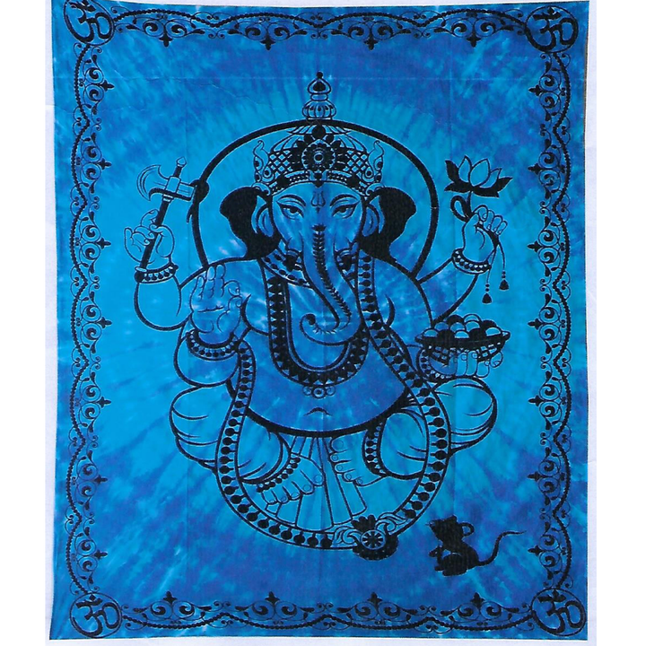 Ganesha Natural Cotton Tapestry 58" x 82" (T18)