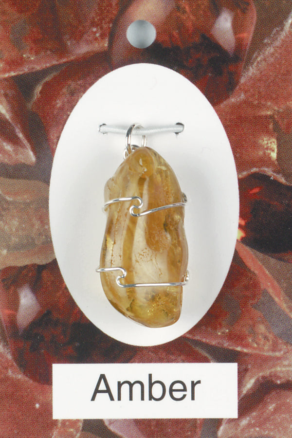 Amber Wrapped Pendant