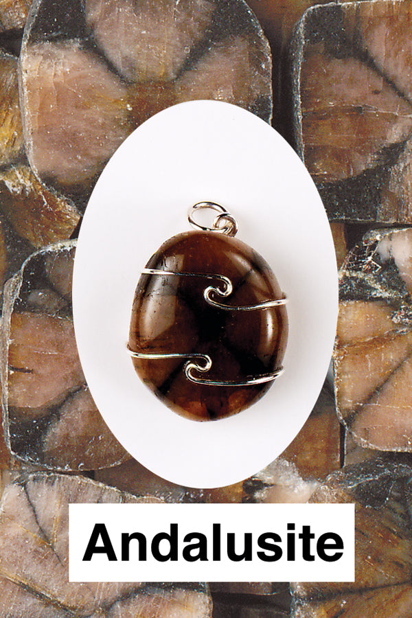 Andalusite Wrapped Pendant
