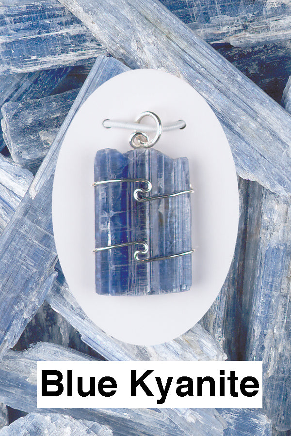 Kyanite- Blue Raw Wrapped Pendant