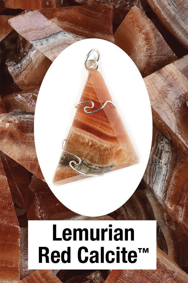 Calcite- Lemurian Red Wrapped Pendant