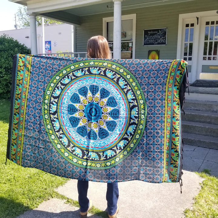 Elephant Mandala - Rayon Sarong 45"x62" (C)