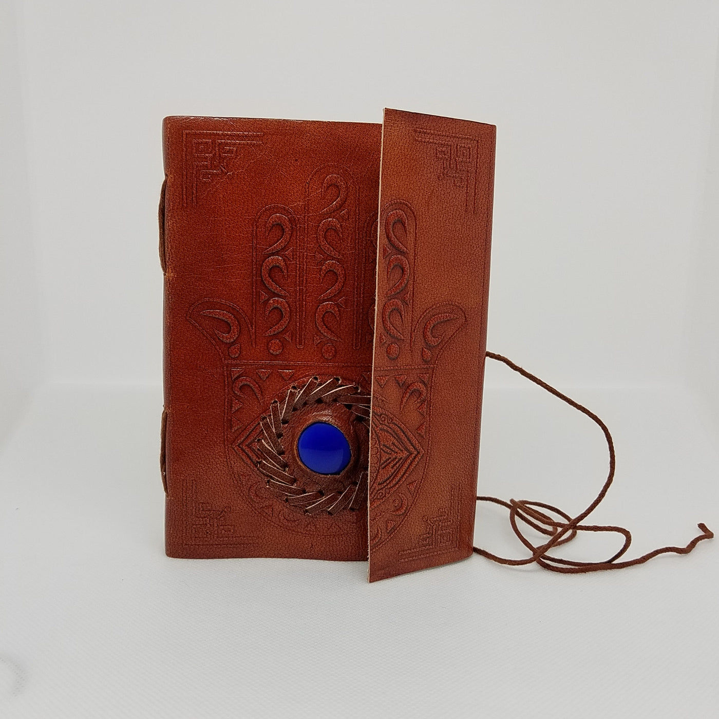 Evil Eye Embossed Leather Journal with Cord