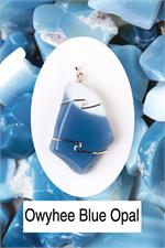 Opal- Owyhee Blue Wrapped Pendant