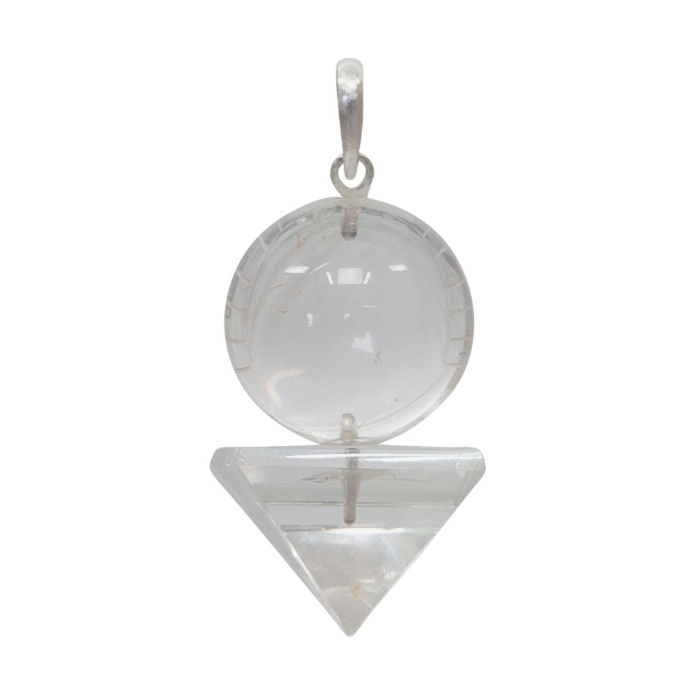 Clear Quartz Sphere and Pyramid Pendulum