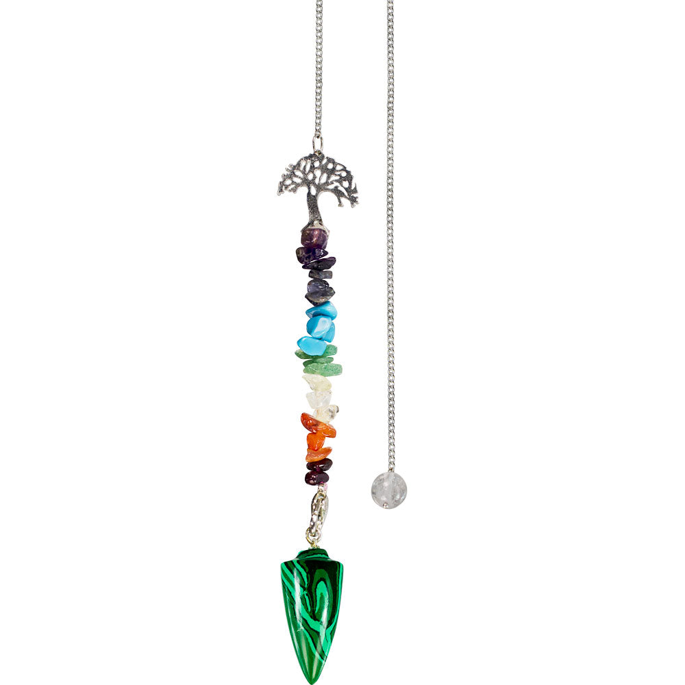 Malachite Pendulum with Chakra Tree (P16)