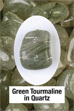 Quartz- Green Tourmaline Wrapped Pendant
