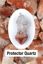 Quartz- Protector Wrapped Pendant