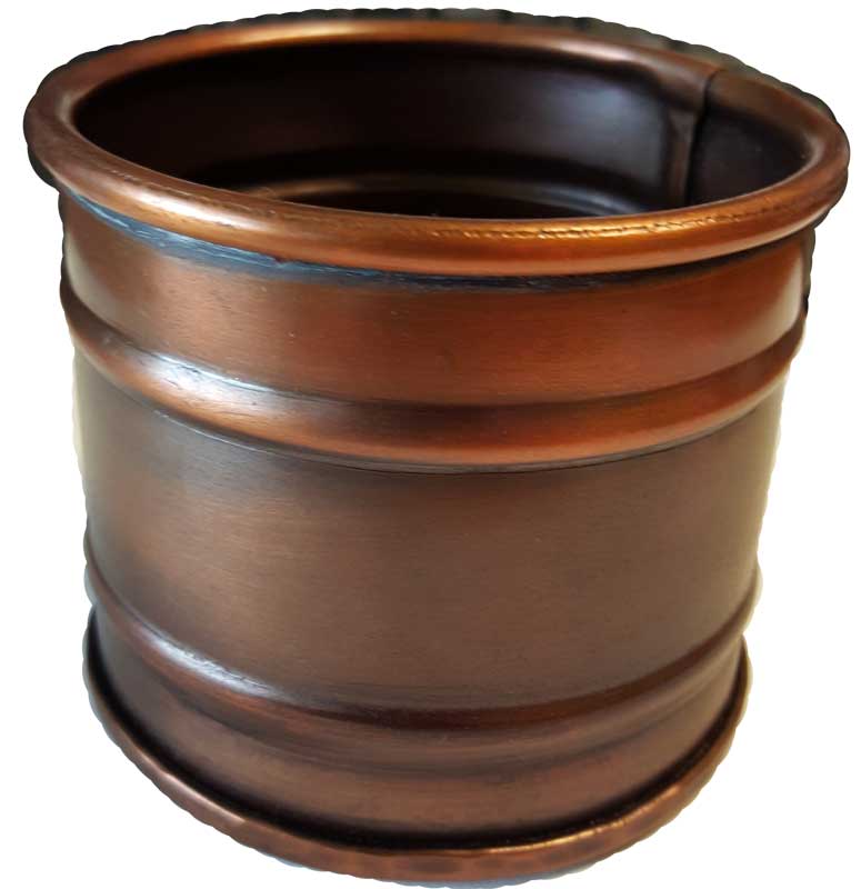Smudge Pot 3"x3" Tin with Copper Finish