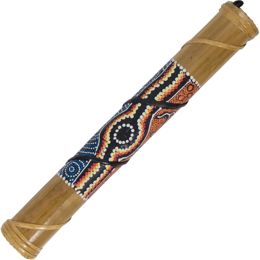 Rainstick Small Dot Painted  16"