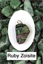 Ruby Zoisite Wrapped Pendant