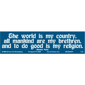 World My Country Bumper Sticker (Q-11)