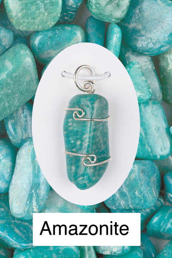 Amazonite Wrapped Pendant