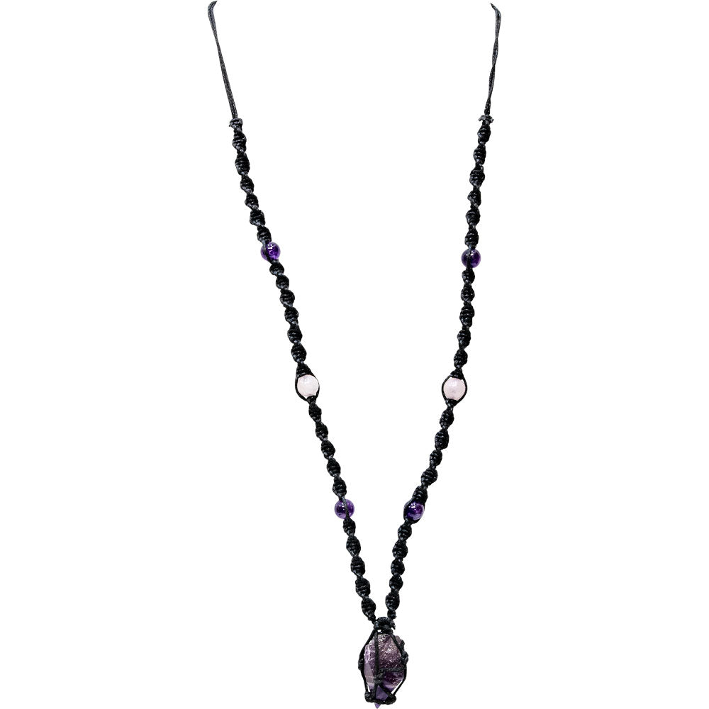 Amethyst Point Wrapped Necklace