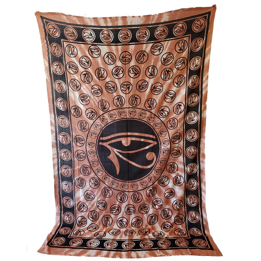 Egyptian Eye Natural Cotton Tapestry 72" x 108" (T27)
