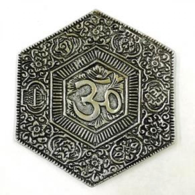 Hexagon Om Aluminum Incense Holder