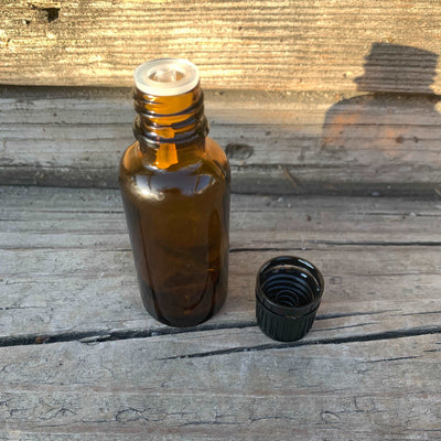 1oz Amber Bottle with Tamper Resistant Dropper Cap