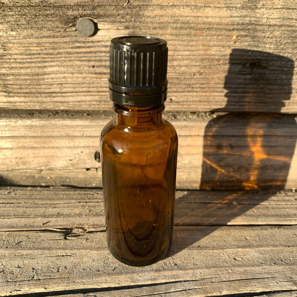 1oz Amber Bottle with Tamper Resistant Dropper Cap