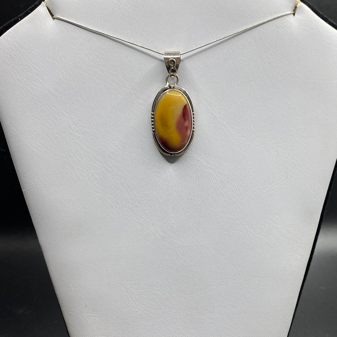 Mookaite Oval SS Pendant-TM129