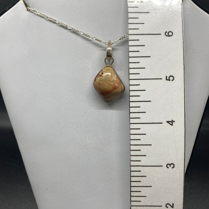 Porcelain Jasper SS Pendant-TM1619