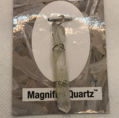 Magnifier Quartz Wrapped Pendant