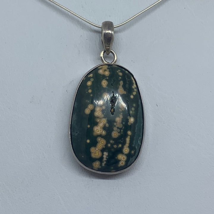 Ocean Jasper Pendant SS P8