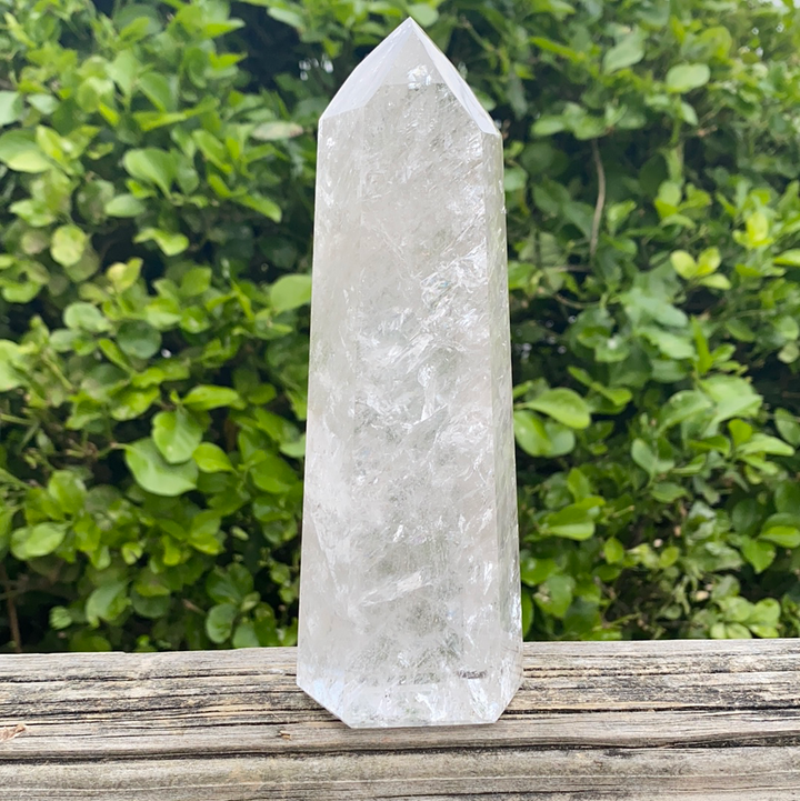 Clear Crackle Quartz Point Specimen-PT5-3