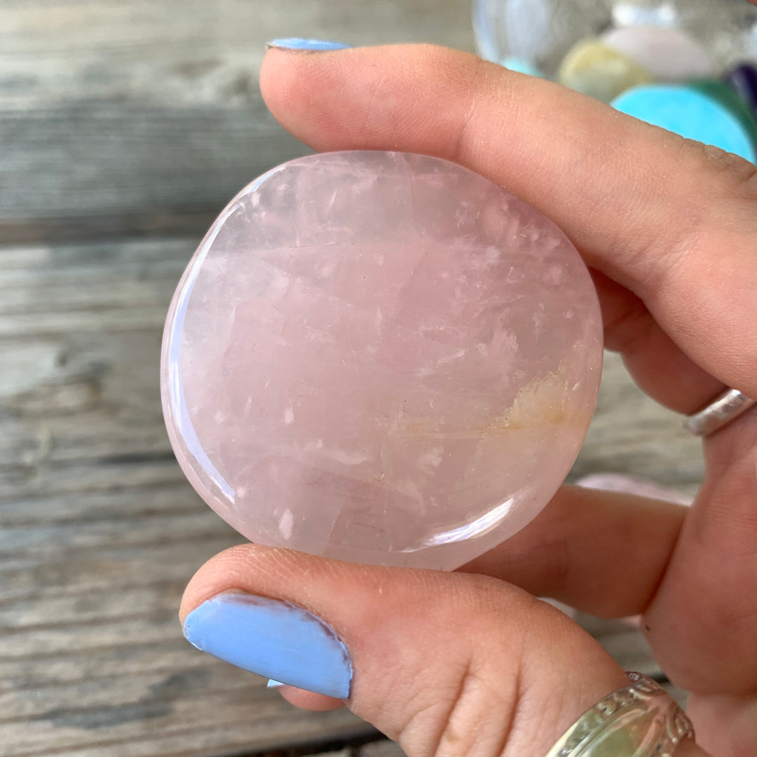 Rose Quartz Flat Stone