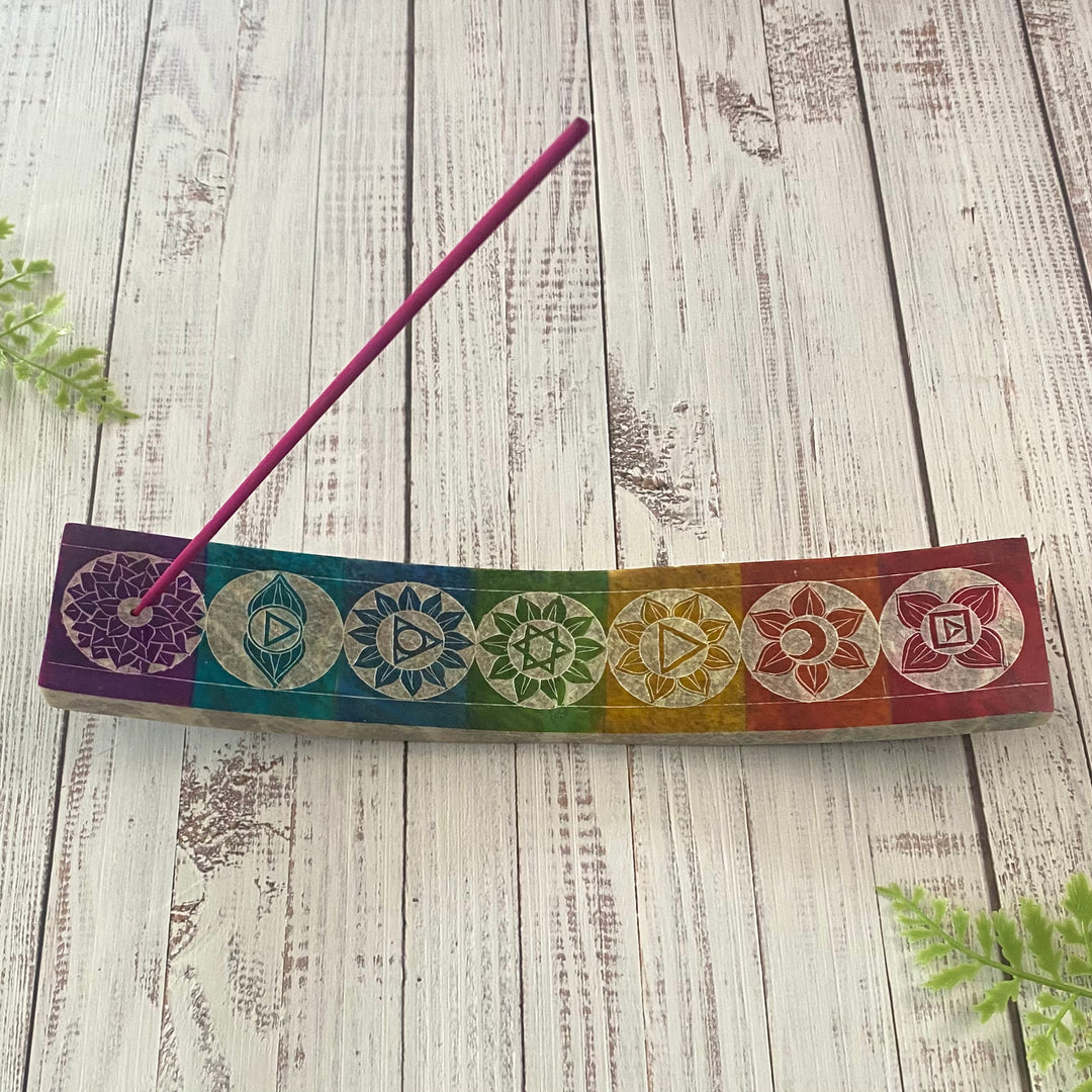 Chakra Soapstone Incense Holder