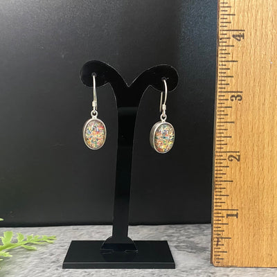Opal Syn  Yellow Oval Wire SS Earring-TM058a