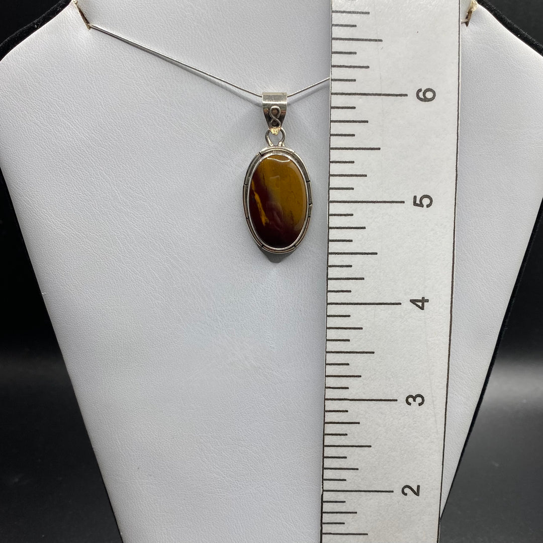 Mookaite Jasper Oval SS Pendant-TM127