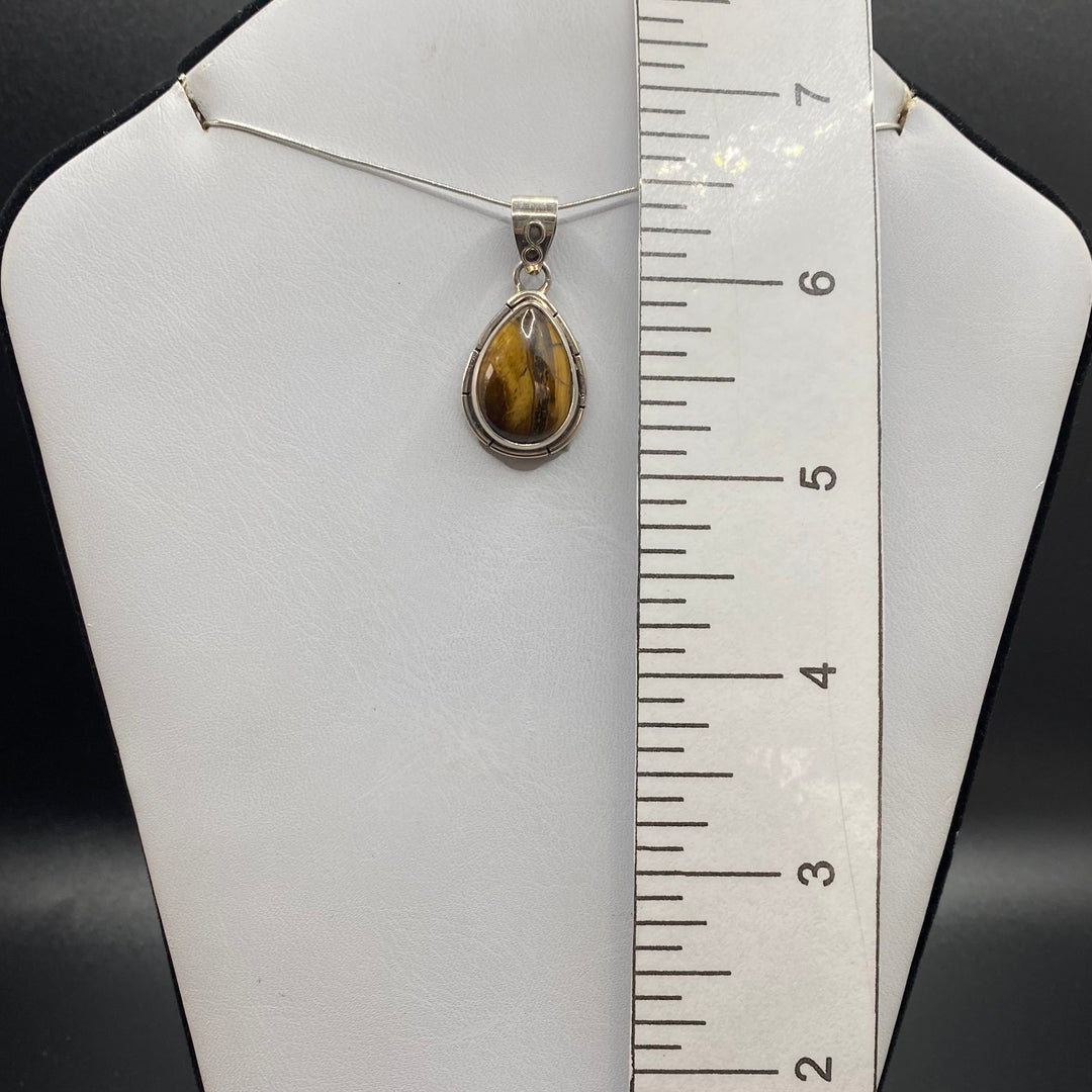 Tigers Eye SS Pendant-TM229