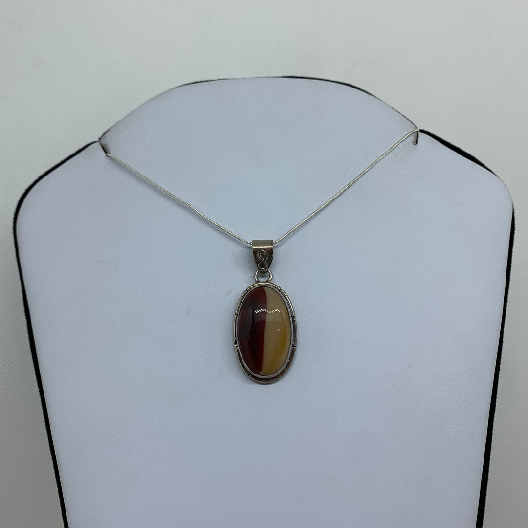 Mookaite Jasper Pendant SS P7