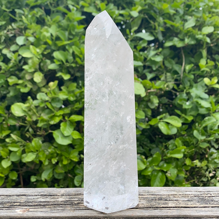 Clear Crackle Quartz Point Specimen-PT5-3