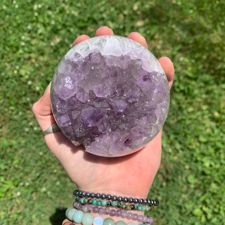 Amethyst Sphere Half-n-Half JC100