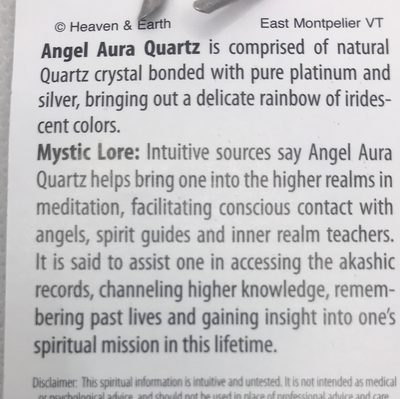 Quartz- Angel Aura Tumble Wrapped Pendant