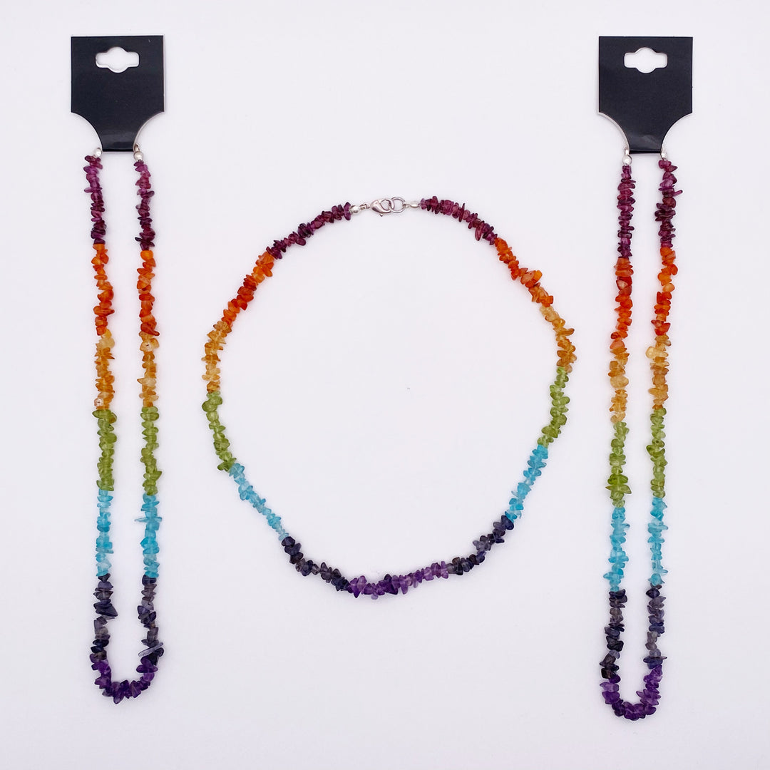 Chakra Gemstone Chips Choker
