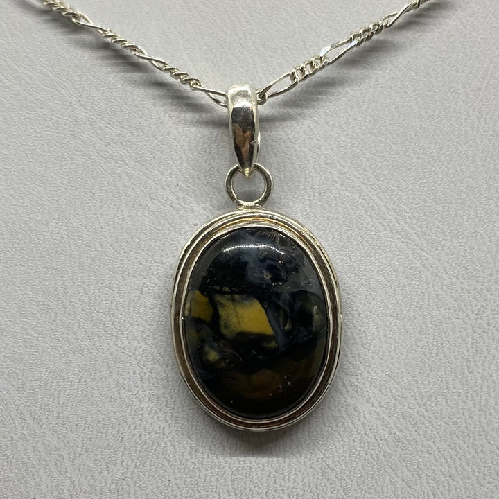 Painted Jasper SS Pendant-TM1634