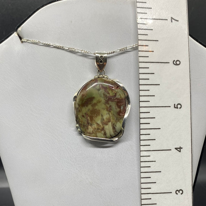 Oregon Blood Agate SS Pendant TM1549