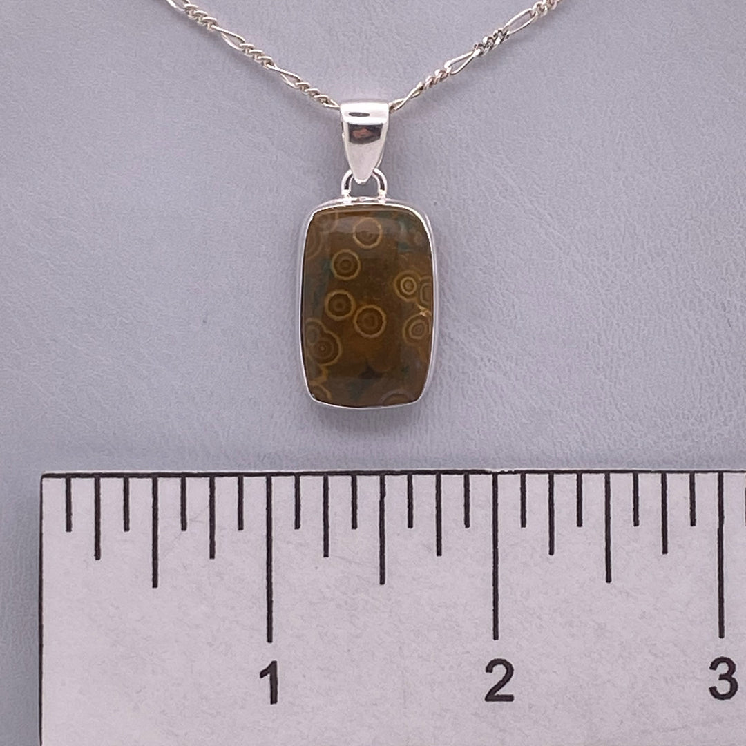 Ocean Jasper Pendant SS  - MNS917