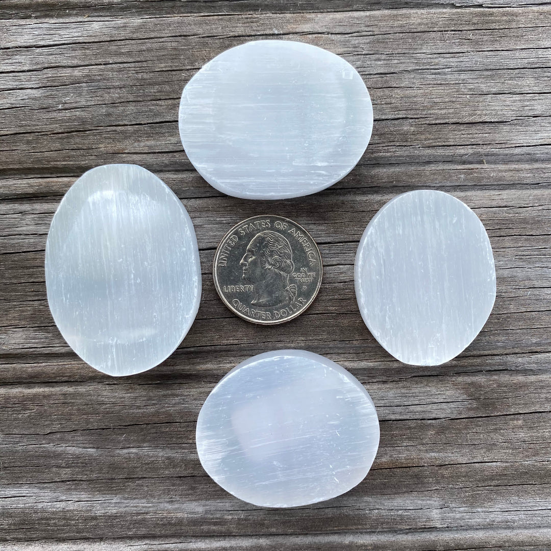 Selenite Worry Stone