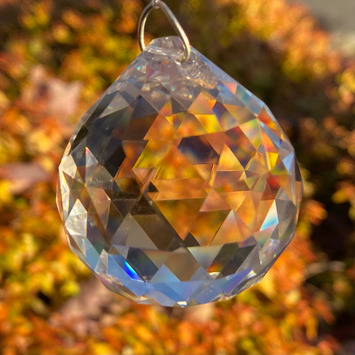 Faceted Sphere Crystal Prism