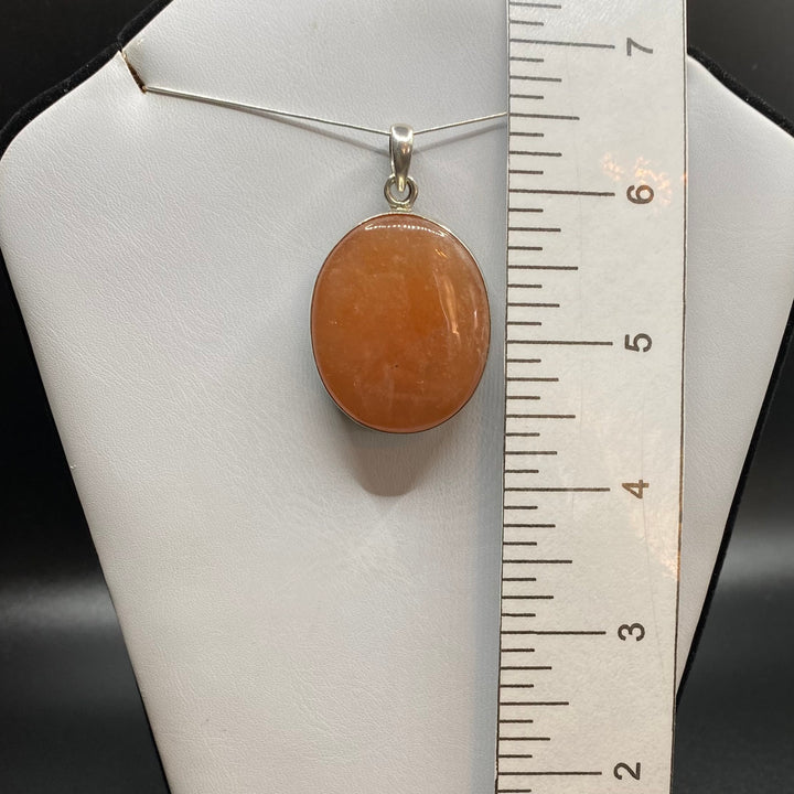 Orange Jade SS Pendant-TM213