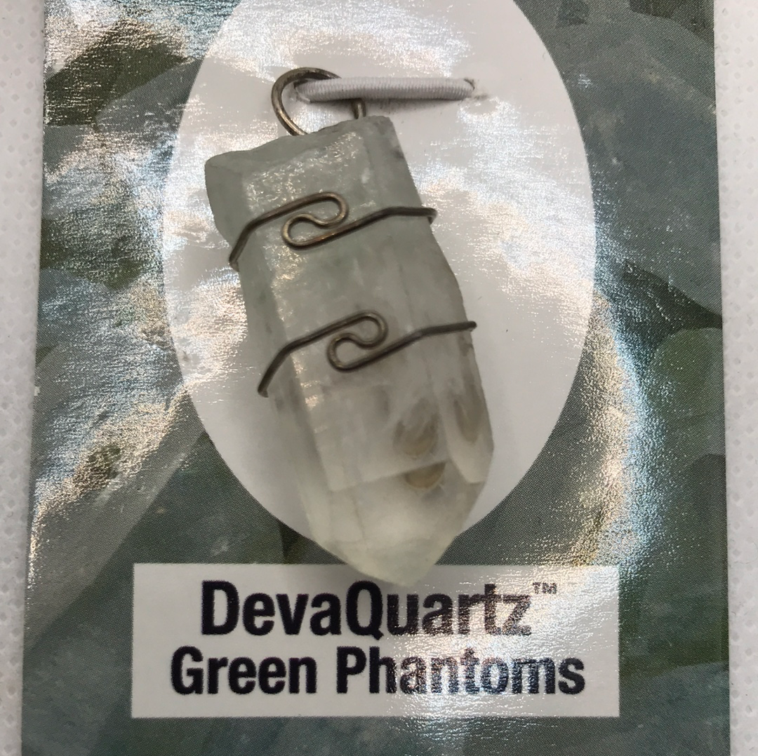Quartz- Deva G Phantoms Wrapped Pendant